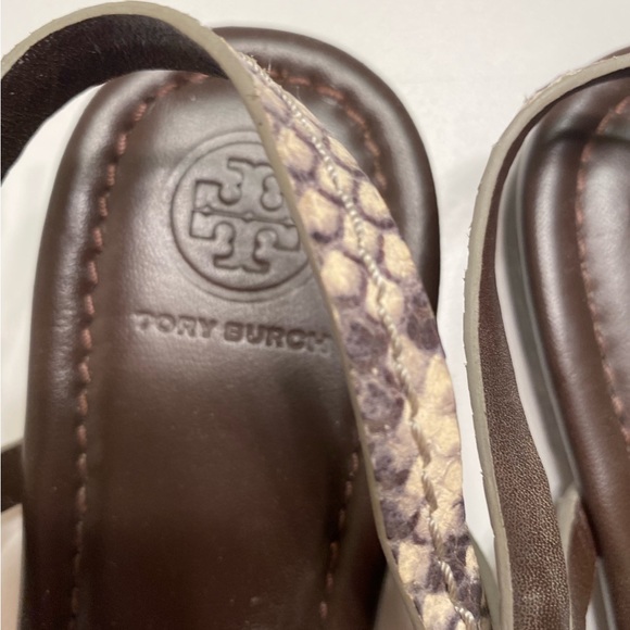 Tory Burch DANI Roccia Thong Sandal Gold Logo - Picture 4 of 8